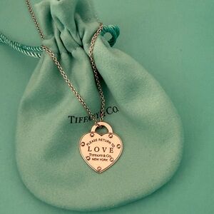 Tiffany & Co. Silver Return to Love Heart Necklace